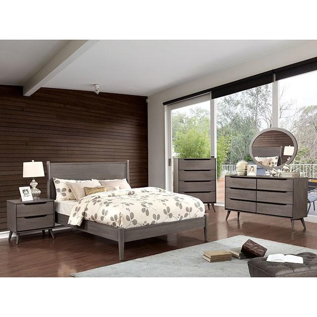 LENNART I Gray & Oak Full Twin Bed - R&R Furniture Gallery (Fountain Valley, CA)