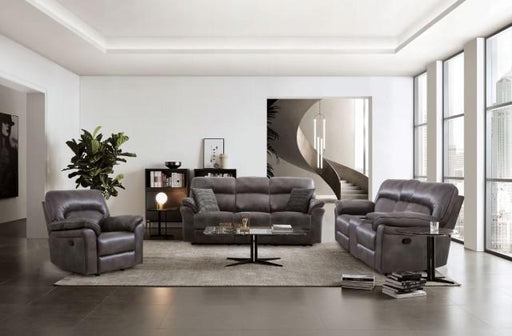 JOSIAS Loveseat, Dark Gray Leatherette - R&R Furniture Gallery (Fountain Valley, CA)
