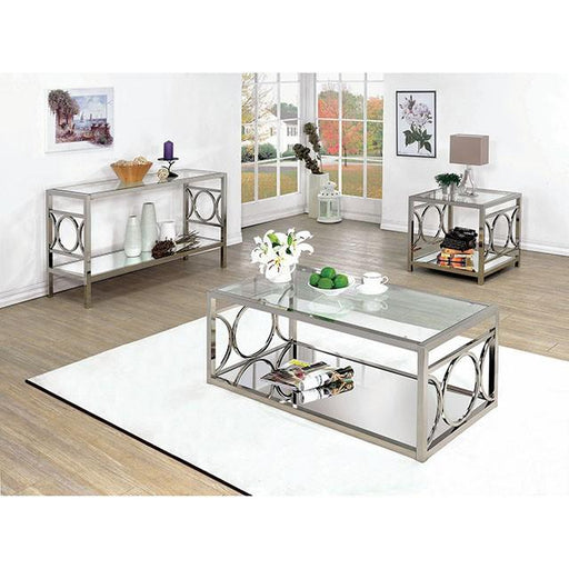 RYLEE Chrome Coffee Table, Chrome - R&R Furniture Gallery (Fountain Valley, CA)