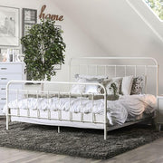 IRIA Vintage White Cal.King, E.King, & Full Bed - R&R Furniture Gallery (Fountain Valley, CA)
