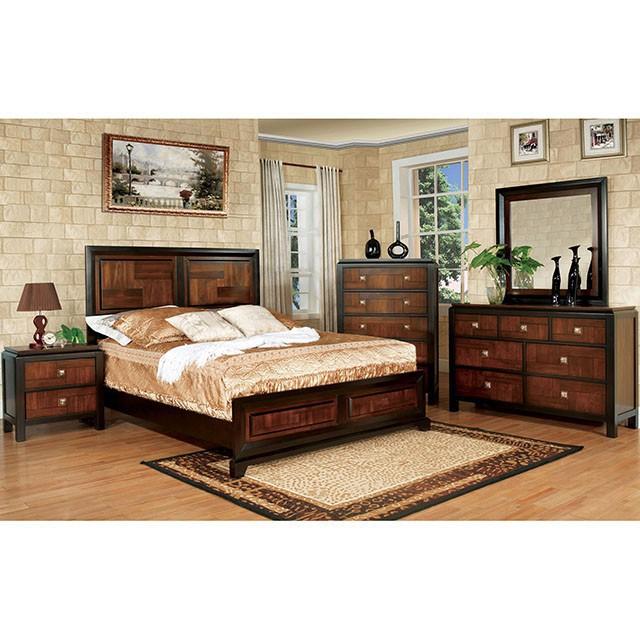 Patra Acacia/Walnut Night Stand - R&R Furniture Gallery (Fountain Valley, CA)