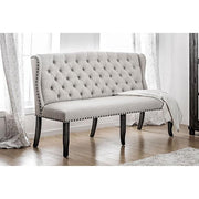SANIA 3-Seater Loveseat Bench, Ivory - R&R Furniture Gallery (Fountain Valley, CA)
