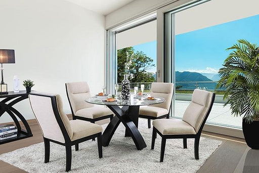Jasmin Black/White Round Dining Table - R&R Furniture Gallery (Fountain Valley, CA)