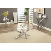 LAILA Chrome End Table - R&R Furniture Gallery (Fountain Valley, CA)