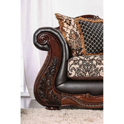 JAMAEL Brown/Espresso Love Seat - R&R Furniture Gallery (Fountain Valley, CA)