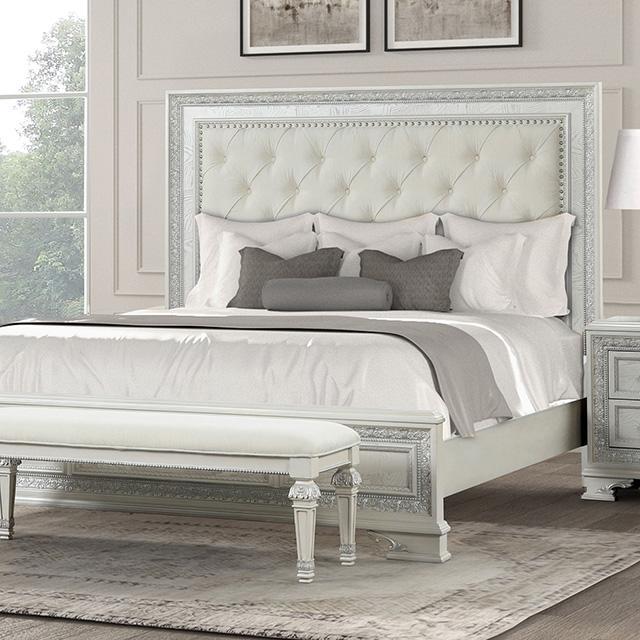 Stella Mia 4 Pc 5 Pc Queen Bedroom Set White - R&R Furniture Gallery (Fountain Valley, CA)