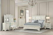 Stella Mia 4 Pc 5 Pc Queen Bedroom Set White - R&R Furniture Gallery (Fountain Valley, CA)