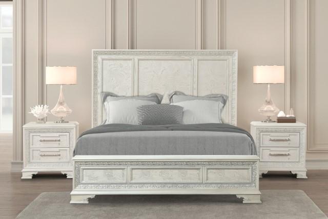 Stella Mia 4 Pc 5 Pc Queen Bedroom Set White - R&R Furniture Gallery (Fountain Valley, CA)