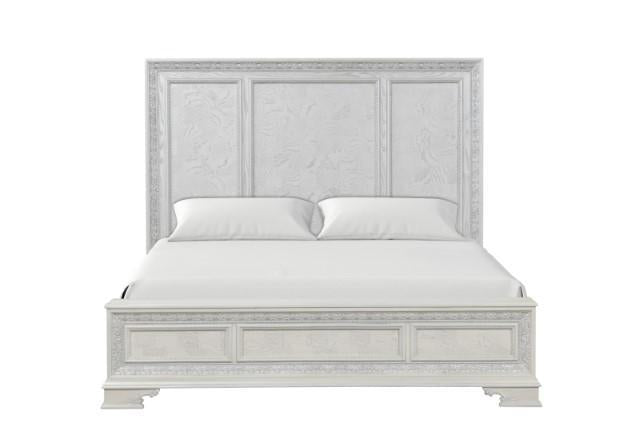 Stella Mia 4 Pc 5 Pc Queen Bedroom Set White - R&R Furniture Gallery (Fountain Valley, CA)