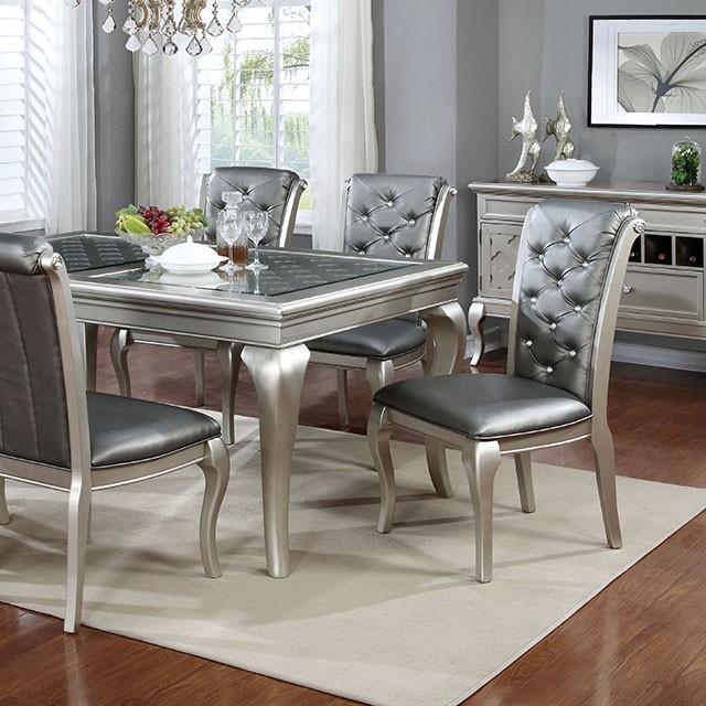 Amina Champagne Dining Table - R&R Furniture Gallery (Fountain Valley, CA)