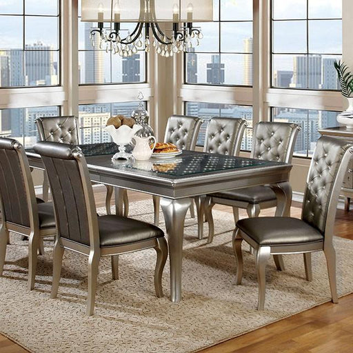 Amina Champagne Dining Table - R&R Furniture Gallery (Fountain Valley, CA)