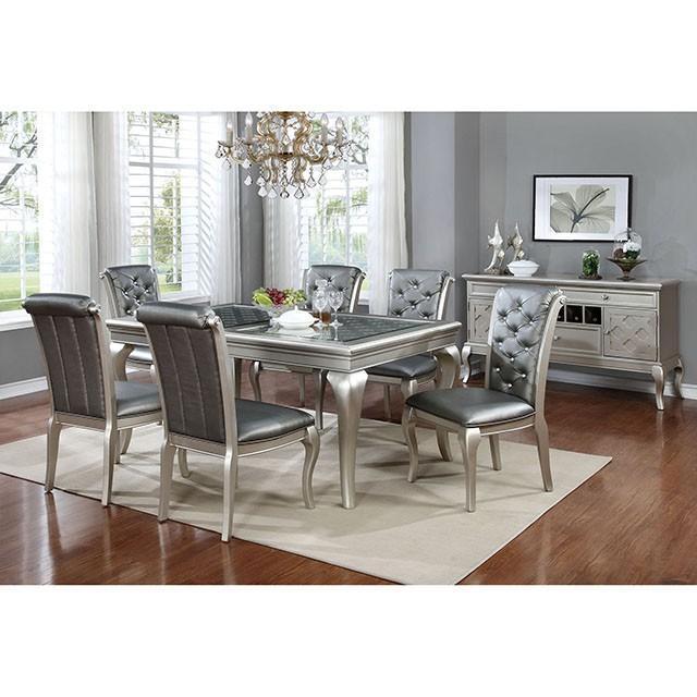 Amina Champagne Dining Table - R&R Furniture Gallery (Fountain Valley, CA)