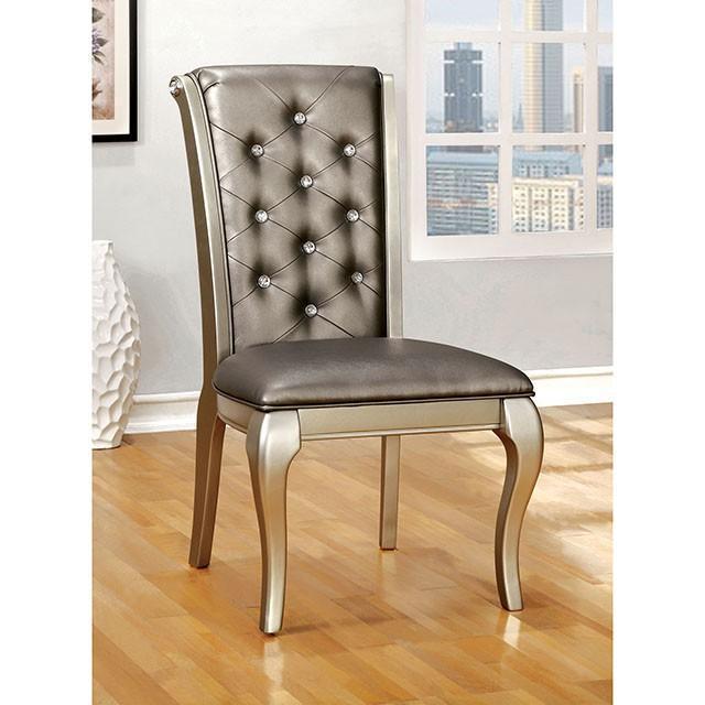 Amina Champagne Dining Table - R&R Furniture Gallery (Fountain Valley, CA)