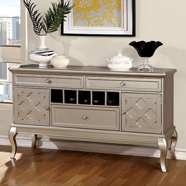 Amina Champagne Dining Table - R&R Furniture Gallery (Fountain Valley, CA)