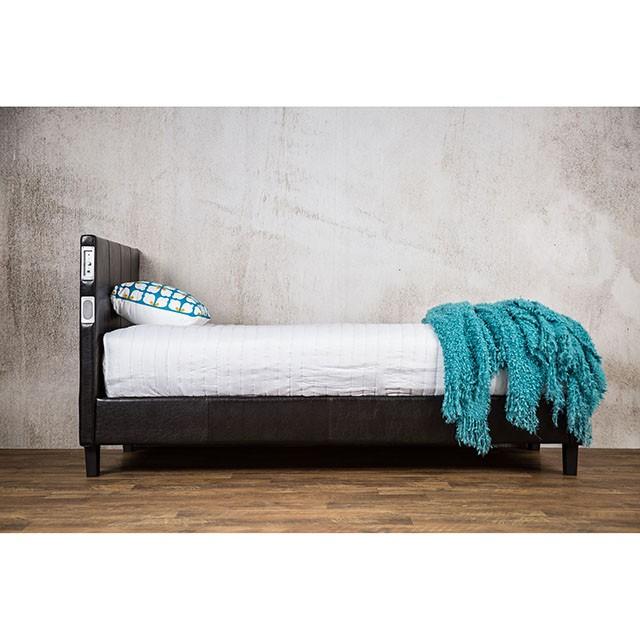 Evans E.King & Cal.King Bed Espressso, White, & Camel - R&R Furniture Gallery (Fountain Valley, CA)
