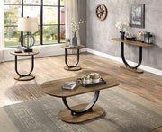 OLBIA Sofa Table, Rustic Oak/Sand Black - R&R Furniture Gallery (Fountain Valley, CA)