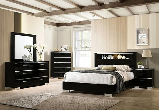 Carlie Bed White & Black - R&R Furniture Gallery (Fountain Valley, CA)