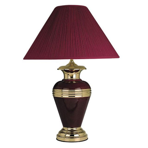 Nicole Table Lamp Burgungundy