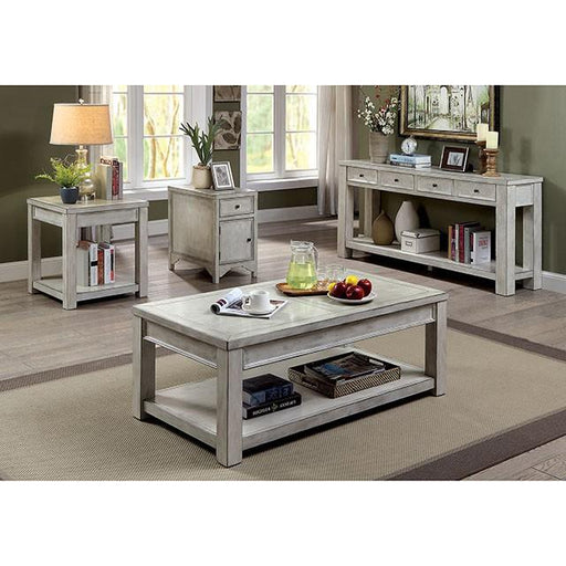 Meadow Antique White Sofa Table - R&R Furniture Gallery (Fountain Valley, CA)