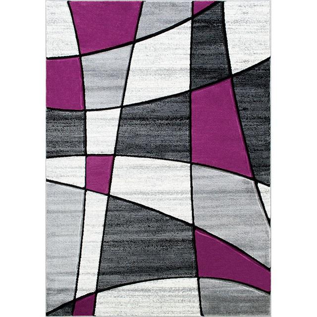 Niksar Gray/Purple 5' X 7' Area Rug - R&R Furniture Gallery (Fountain Valley, CA)