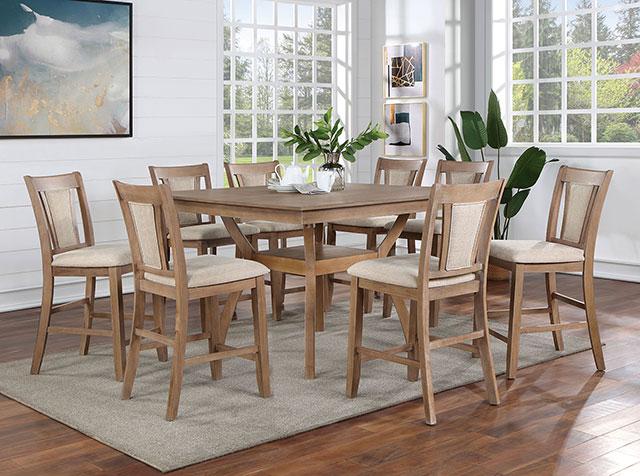 UPMINSTER Counter Ht. Table, Natural Tone - R&R Furniture Gallery (Fountain Valley, CA)