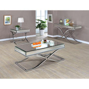 SUNDANCE Chrome Sofa Table, Chrome - R&R Furniture Gallery (Fountain Valley, CA)