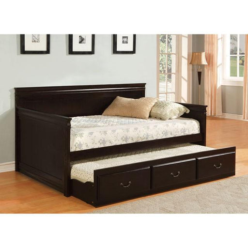 SAHARA Espresso Daybed w/ Twin Trundle, Espresso - R&R Furniture Gallery (Fountain Valley, CA)