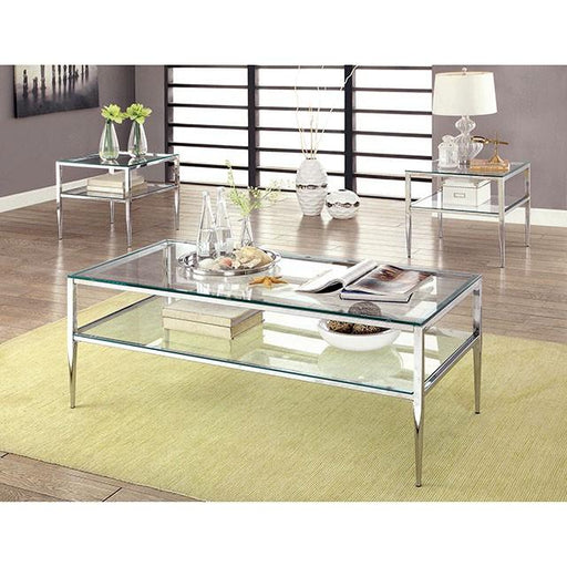 TANIKA Chrome End Table, Chrome - R&R Furniture Gallery (Fountain Valley, CA)
