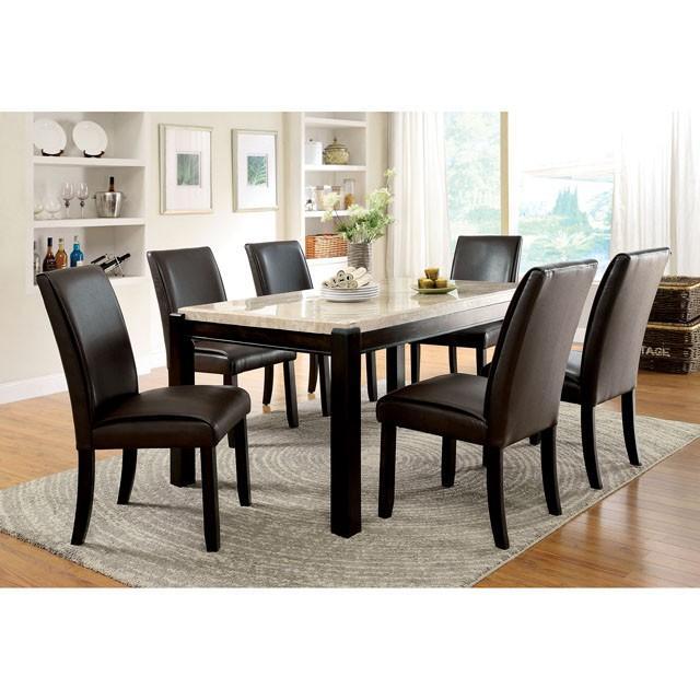 GLADSTONE I Dark Walnut/Ivory Dining Table - R&R Furniture Gallery (Fountain Valley, CA)