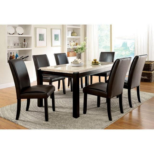 GLADSTONE I Dark Walnut/Ivory Dining Table - R&R Furniture Gallery (Fountain Valley, CA)