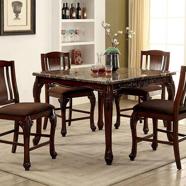 JOHANNESBURG Brown Cherry Counter Ht. Table - R&R Furniture Gallery (Fountain Valley, CA)