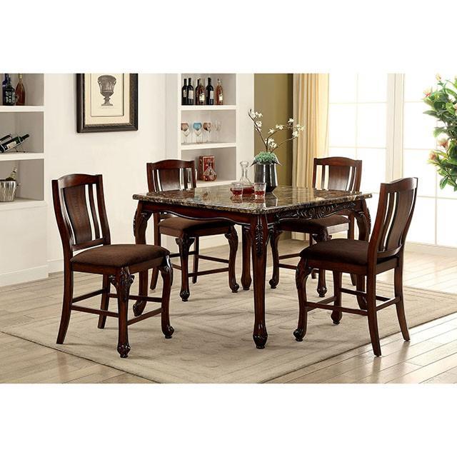 JOHANNESBURG Brown Cherry Counter Ht. Table - R&R Furniture Gallery (Fountain Valley, CA)