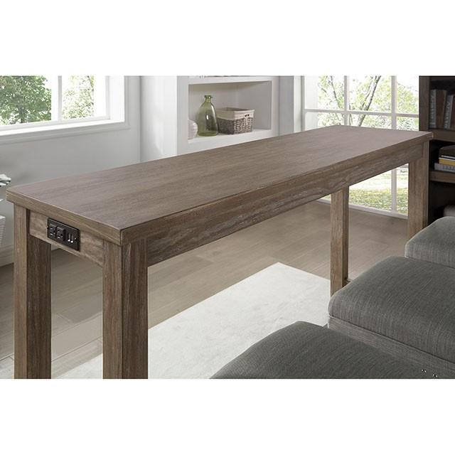 CAERLEON 4 Pc. Counter Ht. Table Set, Wire-brushed Gray - R&R Furniture Gallery (Fountain Valley, CA)