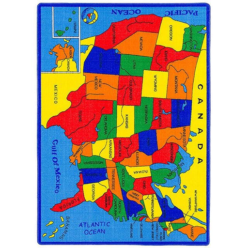 ABBEY Us Map 5' X 8' Area Rug - R&R Furniture Gallery (Fountain Valley, CA)
