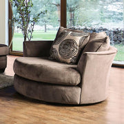 Bonaventura Brown Swivel Chair - R&R Furniture Gallery (Fountain Valley, CA)