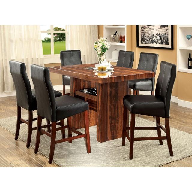 BONNEVILLE II Brown Cherry/Black Counter Ht. Chair (2/CTN) - R&R Furniture Gallery (Fountain Valley, CA)