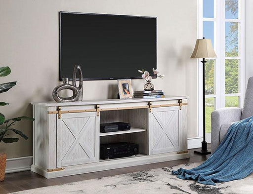 BORREGO TV Stand, Antique White - R&R Furniture Gallery (Fountain Valley, CA)