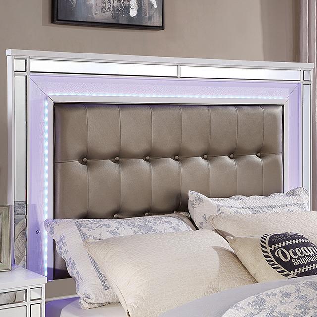 BRACHIUM Queen Bed, White - R&R Furniture Gallery (Fountain Valley, CA)