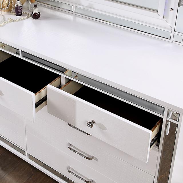 BRACHIUM Cal.King Bed, White - R&R Furniture Gallery (Fountain Valley, CA)