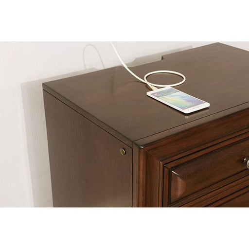 Brandt Brown Cherry Night Stand - R&R Furniture Gallery (Fountain Valley, CA)