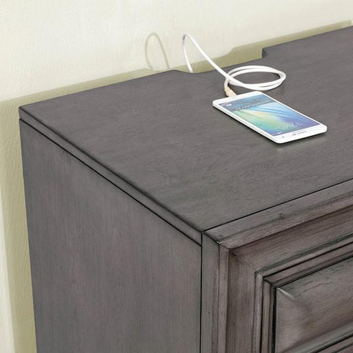 Brandt Gray Night Stand - R&R Furniture Gallery (Fountain Valley, CA)