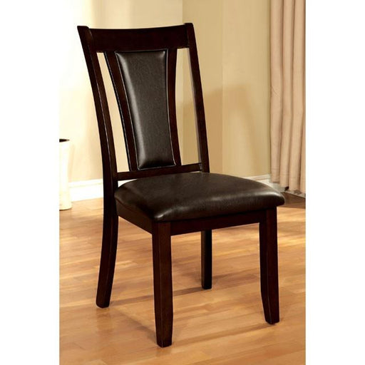 BRENT Dark Cherry/Espresso Side Chair (2/CTN) - R&R Furniture Gallery (Fountain Valley, CA)
