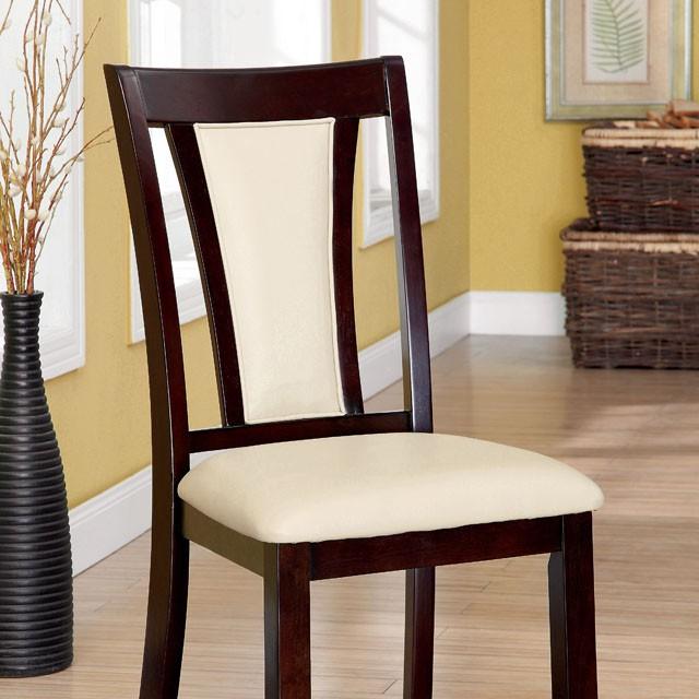 BRENT Dark Cherry/Ivory Side Chair (2/CTN) - R&R Furniture Gallery (Fountain Valley, CA)