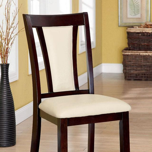 BRENT Dark Cherry/Ivory Side Chair (2/CTN) - R&R Furniture Gallery (Fountain Valley, CA)