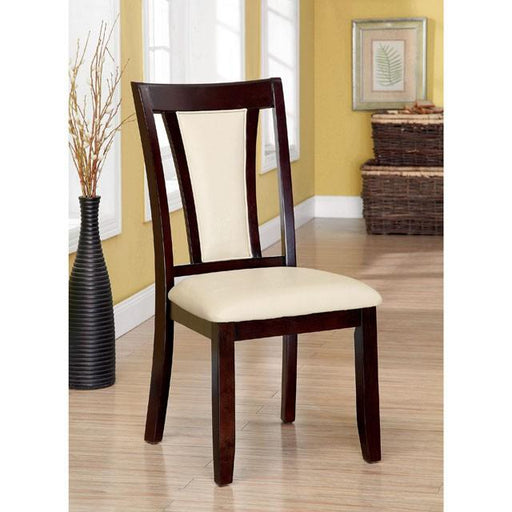 BRENT Dark Cherry/Ivory Side Chair (2/CTN) - R&R Furniture Gallery (Fountain Valley, CA)