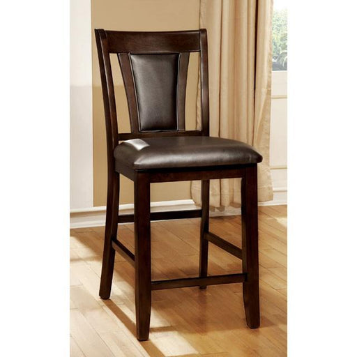 BRENT II Dark Cherry/Espresso Counter Ht. Chair (2/CTN) - R&R Furniture Gallery (Fountain Valley, CA)
