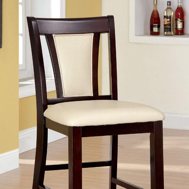 BRENT II Dark Cherry/Ivory Counter Ht. Chair (2/CTN) - R&R Furniture Gallery (Fountain Valley, CA)