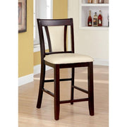BRENT II Dark Cherry/Ivory Counter Ht. Chair (2/CTN) - R&R Furniture Gallery (Fountain Valley, CA)