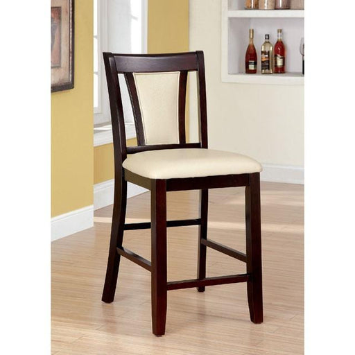 BRENT II Dark Cherry/Ivory Counter Ht. Chair (2/CTN) - R&R Furniture Gallery (Fountain Valley, CA)