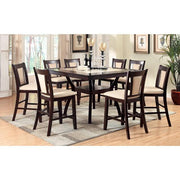 BRENT II Dark Cherry/Ivory Counter Ht. Table w/ Insert - R&R Furniture Gallery (Fountain Valley, CA)